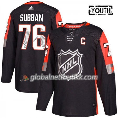 Nashville Predators Hockeydrakt Subban 76 2018 NHL All-Star Svart Adidas Authentic - Barn